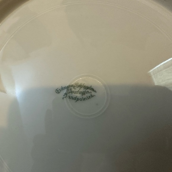 Erdmann Schlegelmilch Thuringia Handpainted Serving Plate - Picture 3 of 3